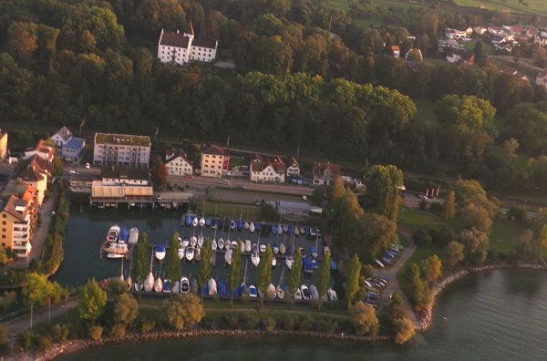 Hafen Hrnlibuck in  Staad aus der Luft